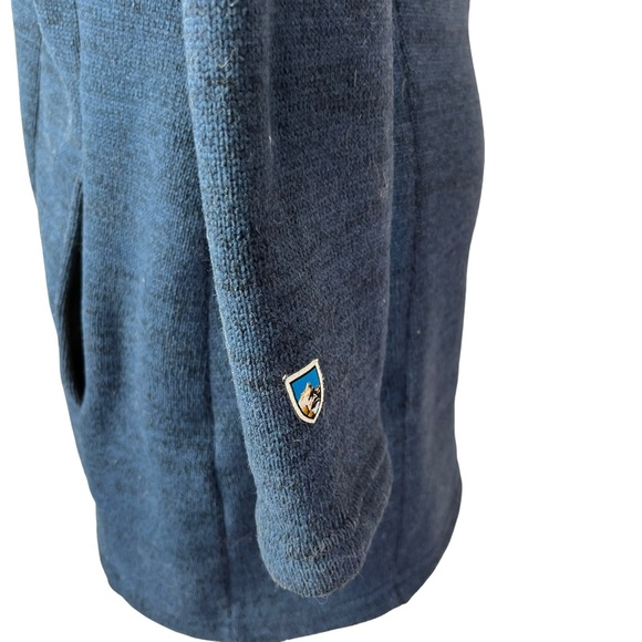 KUHL Women's Alaska Long Sweater Full Zip Jacket Coat Layer Shearling Blue XS - Picture 4 of 10
